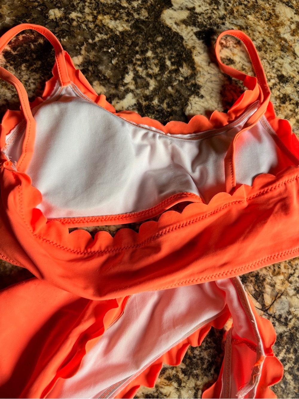FREE with purchase of non-discounted item: Gabi Orange Scallop Edge Bikini, Sz S - Picture 15 of 16